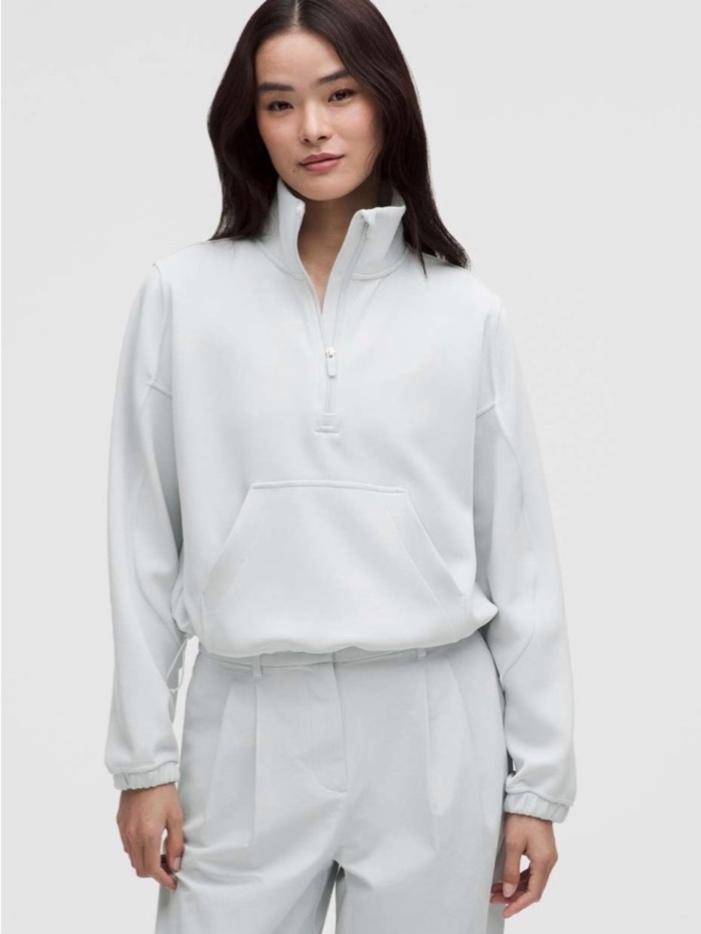 NWT Lululemon Brushed Softstreme Half Zip Ocean Air Size 2